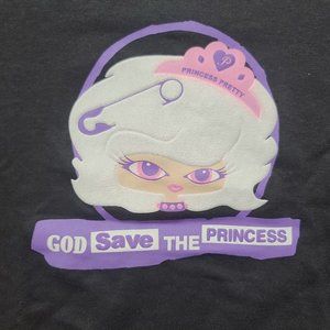 Vintage Oopsy Daisy Tshirt, RARE, God Save the Princess, Black, Medium